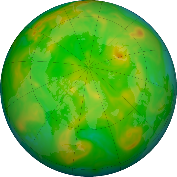 Arctic ozone map for 23 June 2019
